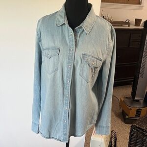 Aerie Light Blue Button Down Shirt